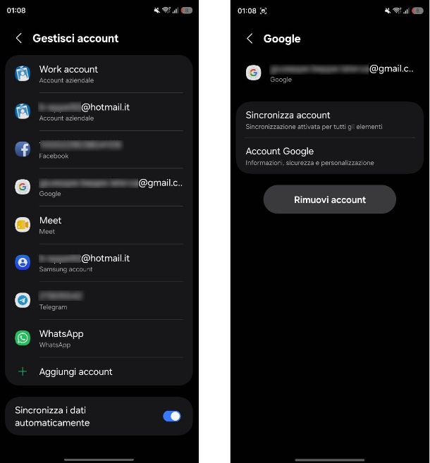 Come faccio a trovare la mia email sul cellulare Samsung