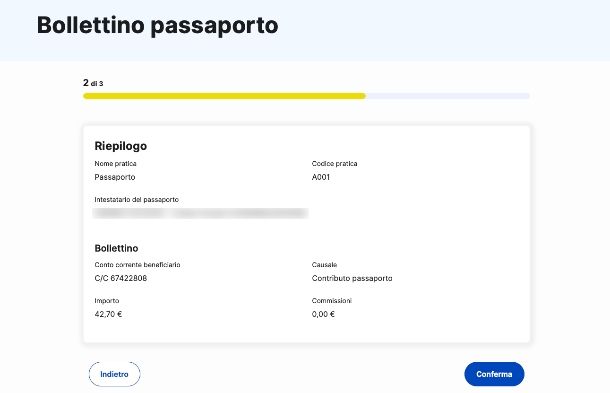 Come scaricare bollettino TD 674 passaporto