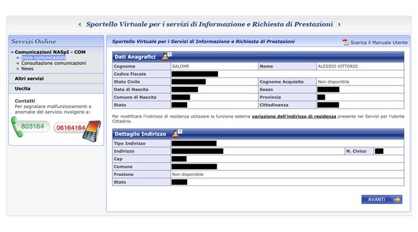 Comunicazione NASpI Com INPS Mac