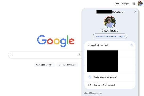 Aggiungere altro account Gmail