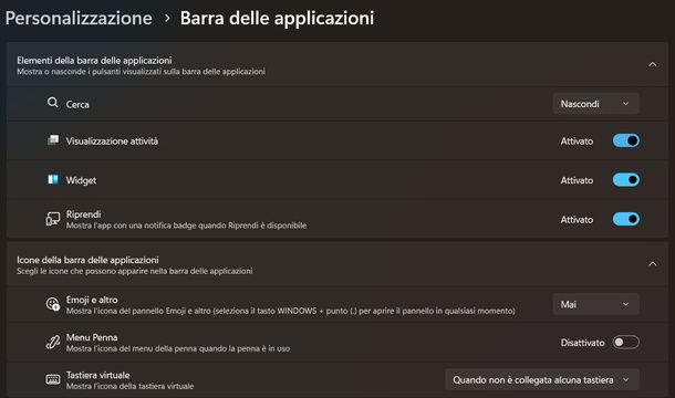 Attivare Visualizzazione attività Windows 11