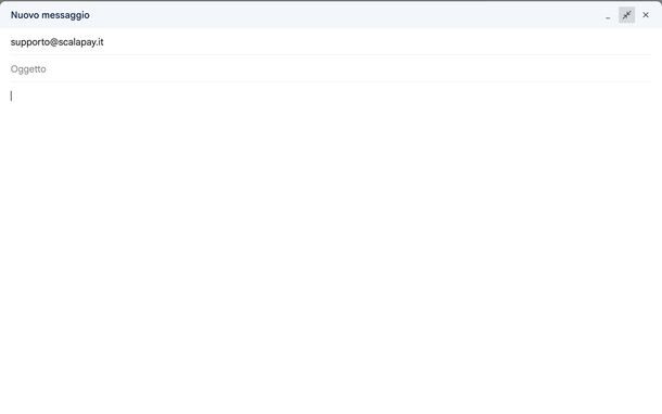 Inviare email assistenza Scalapay