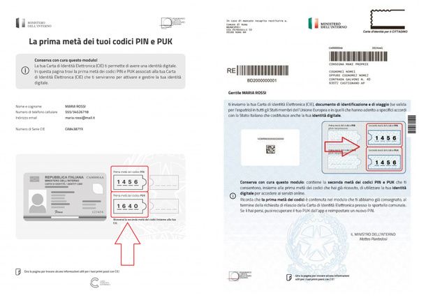 Dove trovare PIN e PUK CIE computer