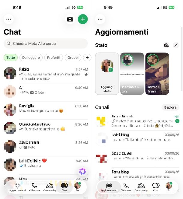 vedere anteprima stati WhatsApp