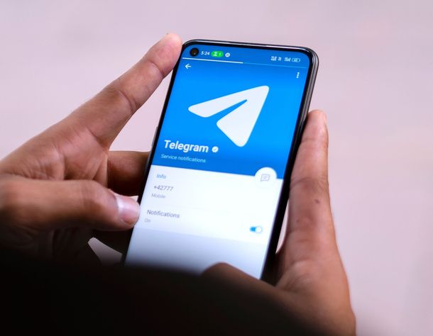 Account Telegram su smartphone