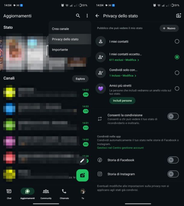 Come mostrare stati WhatsApp Android