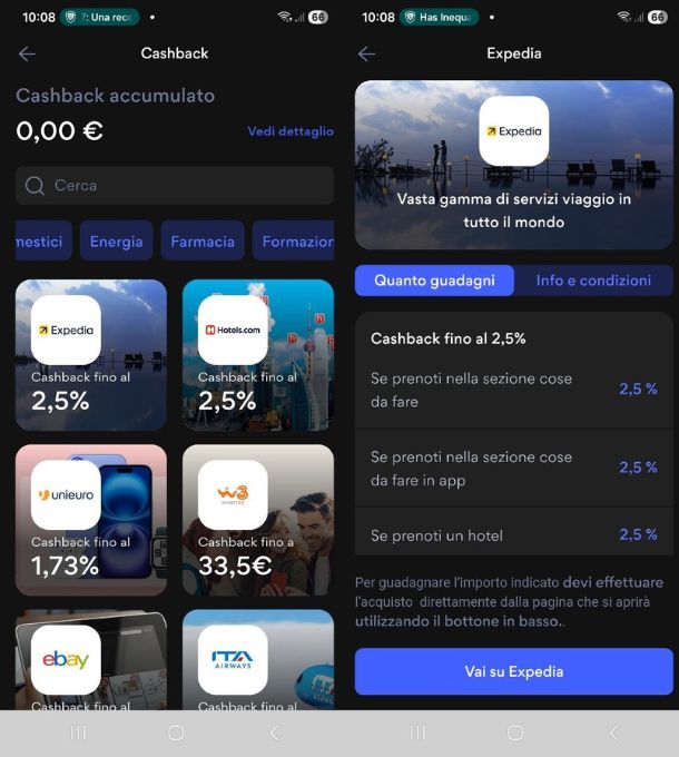 Migliori cashback