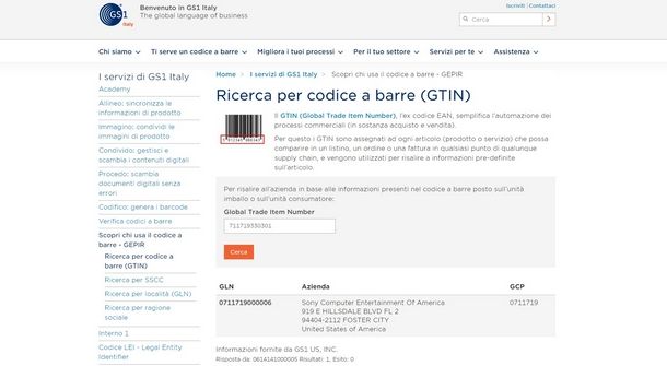 Risalire dal codice a barre al produttore con GS1 Italy