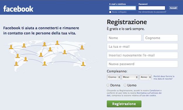 COME ENTRARE IN FACEBOOK intelligence overview