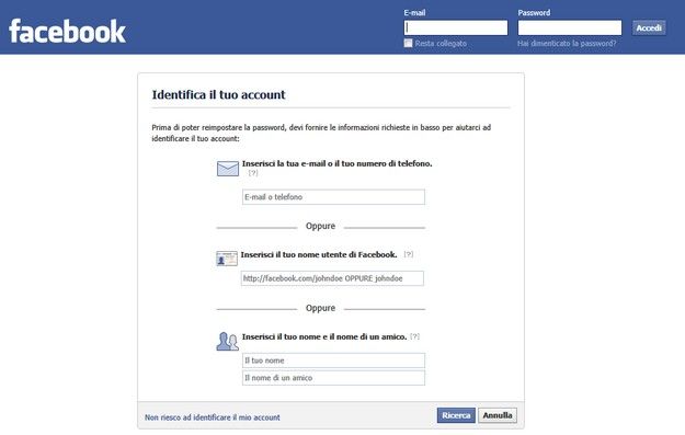 Come reimpostare la password di Facebook | Salvatore Aranzulla